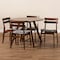 Baxton Studio Eiko Light Grey Upholstered and Walnut Wood 5-Piece Dining Set 168-10816-10808 - alternate 6